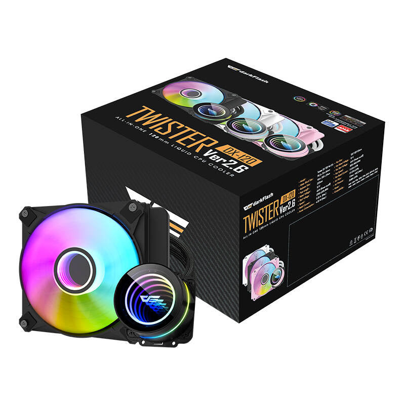 PC water cooling Darkflash DX120 V2.6 (black) - Product Image 3