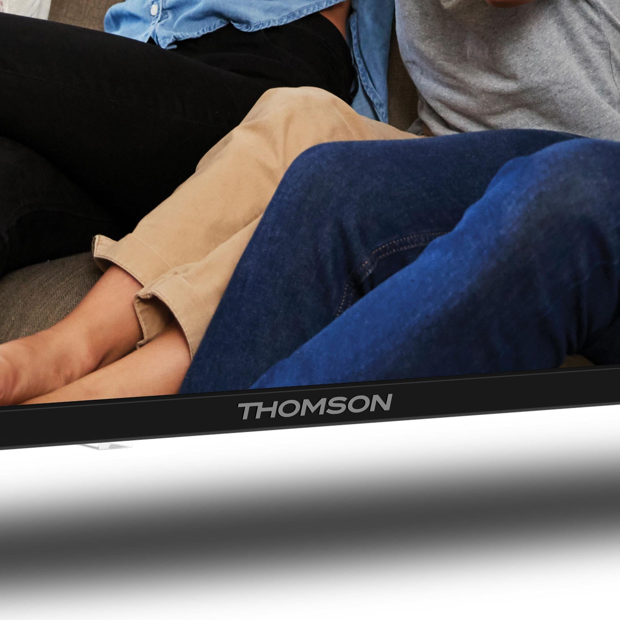 TV Set THOMSON 55" 4K/Smart QLED 3840x2160 Google TV Black 55UG4S14