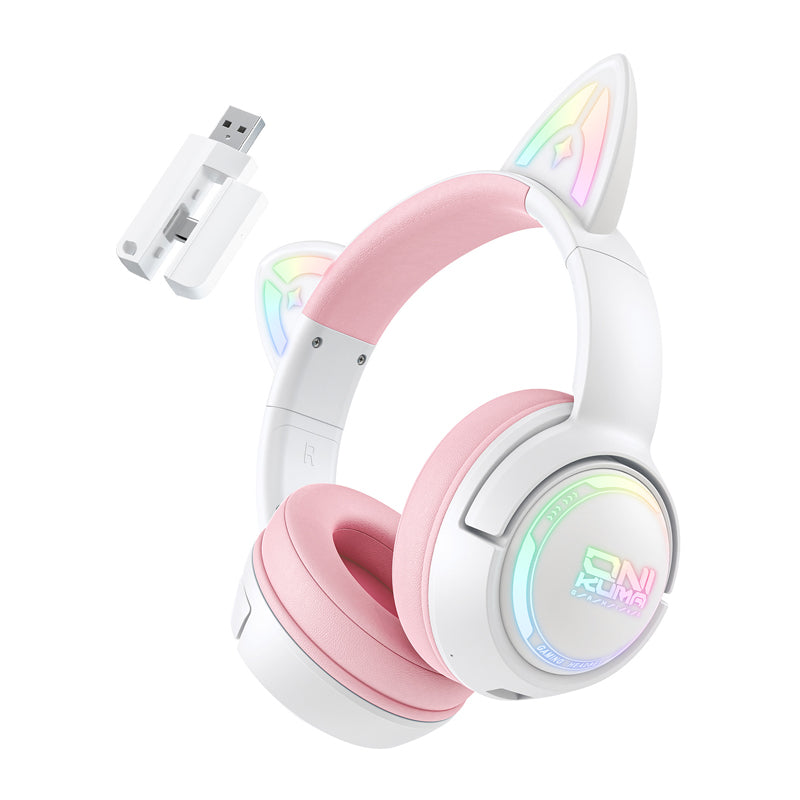 ONIKUMA GT838 gaming headphones (pink) - Image 1
