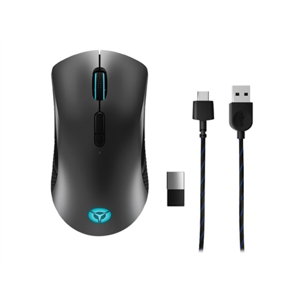Lenovo | Wireless Gaming Mouse | Legion M600 | Optical Mouse | 2.4 GHz, Bluetooth or Wired by USB 2.0 | Black | 1 year(s