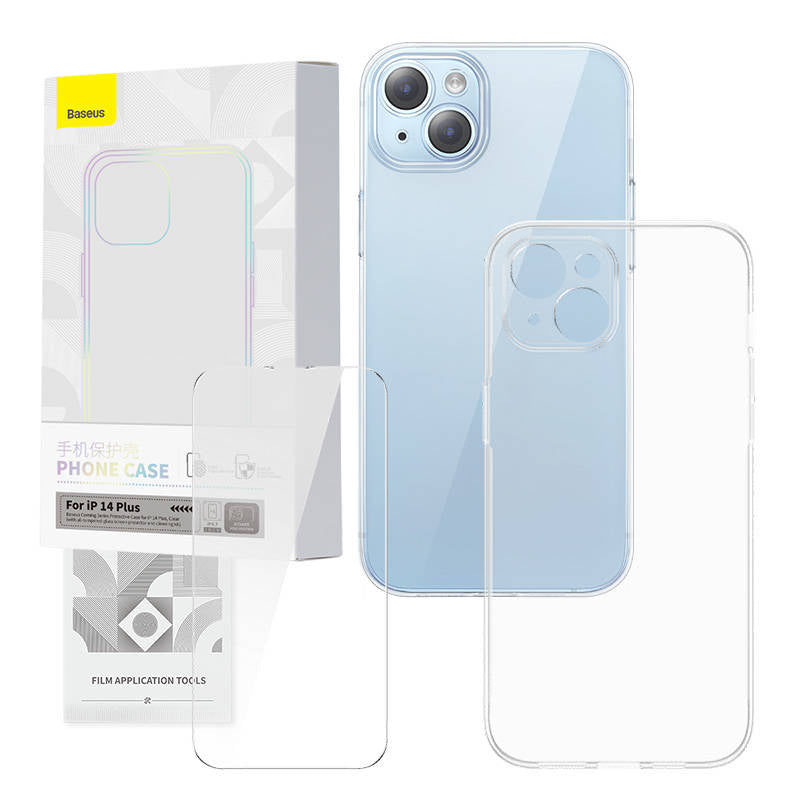 Transparent Case and Tempered Glass set Baseus Corning for iPhone 14 Plus - Image 1