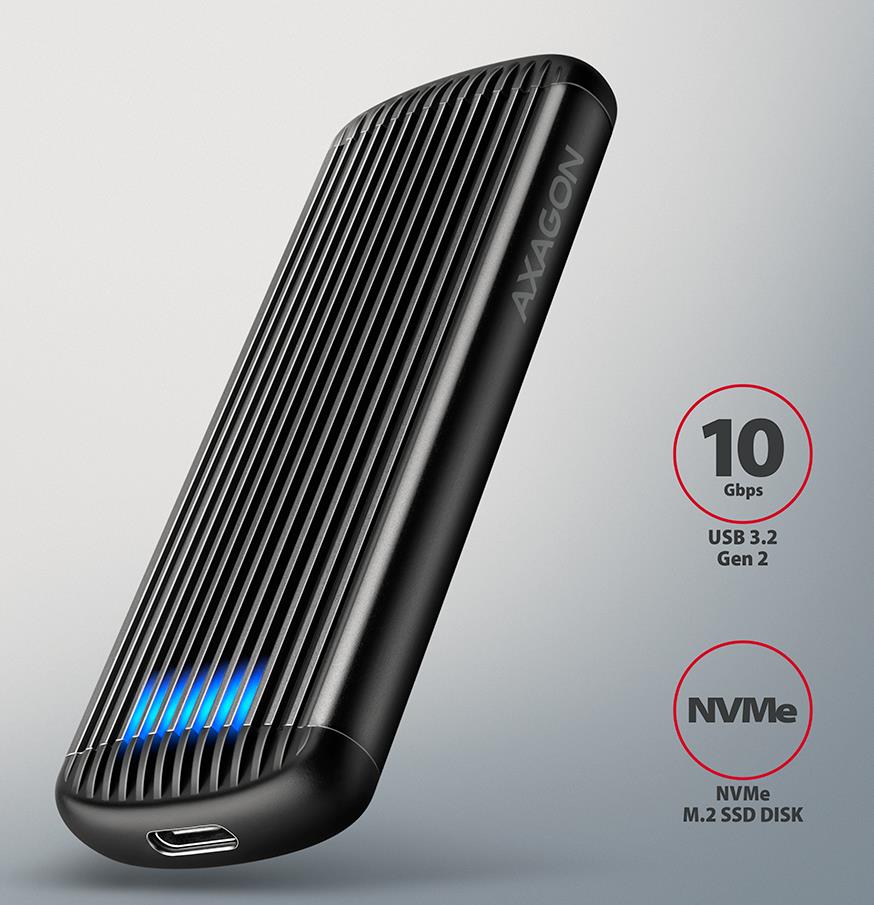 SSD ACC ENCLOSURE M.2 NVME/USB-C EEM2-SC AXAGON