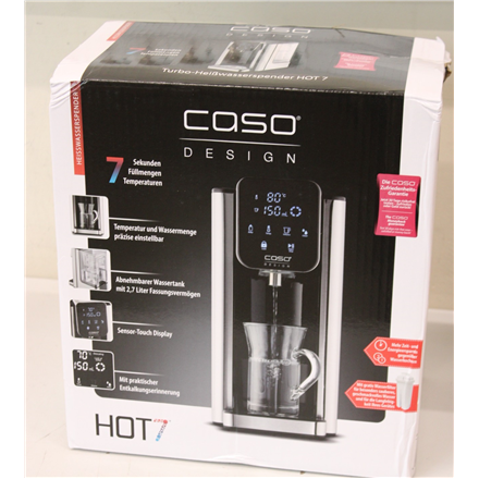 SALE OUT. Caso Turbo Hot Water Dispenser | Hot 7 | Water Dispenser | 2200-2600 W | 2.7 L | Plastic/Stainless Steel | Bla