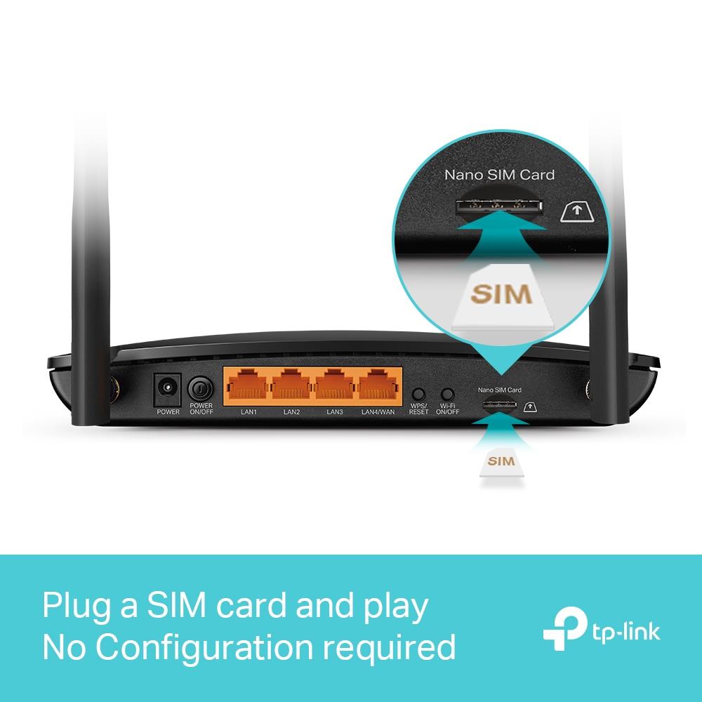Wireless Router TP-LINK Wireless Router 1200 Mbps IEEE 802.11a IEEE 802.11 b/g IEEE 802.11n IEEE 802.11ac 3x10/100/1000M LAN \ WAN ports 1 Number of antennas 2 4G ARCHERMR500