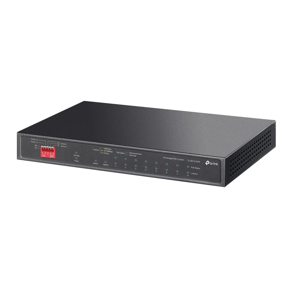 Switch TP-LINK TL-SG1210PP 9x10Base-T / 100Base-TX / 1000Base-T 1x10/100/1000BASE-T/SFP combo PoE+ ports 6 TL-SG1210PP