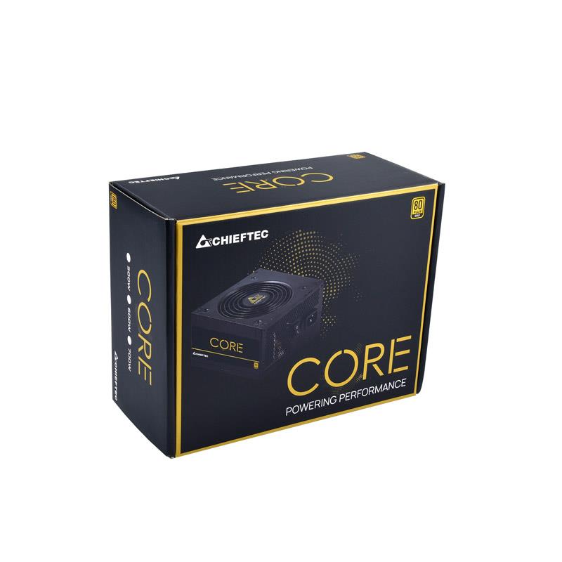 Power Supply CHIEFTEC 600 Watts Efficiency 80 PLUS GOLD PFC Active BBS-600S