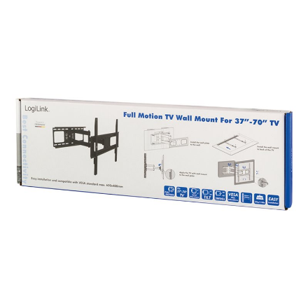 Logilink BP0028 TV Wall mount, 37"-70", tilt +10°-20°,swievel +-90°, 475mm | Logilink | Wall Mount | 37-70 " | Maximum w