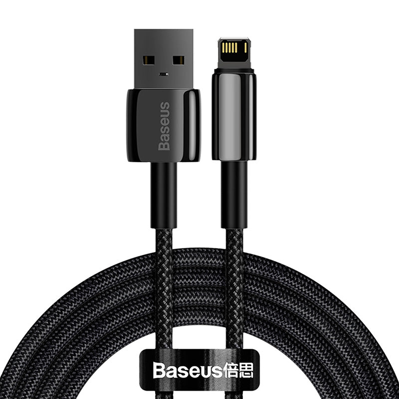 Baseus Tungsten Gold Cable USB to iP 2.4A 2m (black) - Image 1
