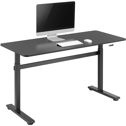 Manually adjustable sit-stand desk EO0027 | Ergonomic | Height adjustment 70-117 cm | Maximum load weight 40 kg | Black