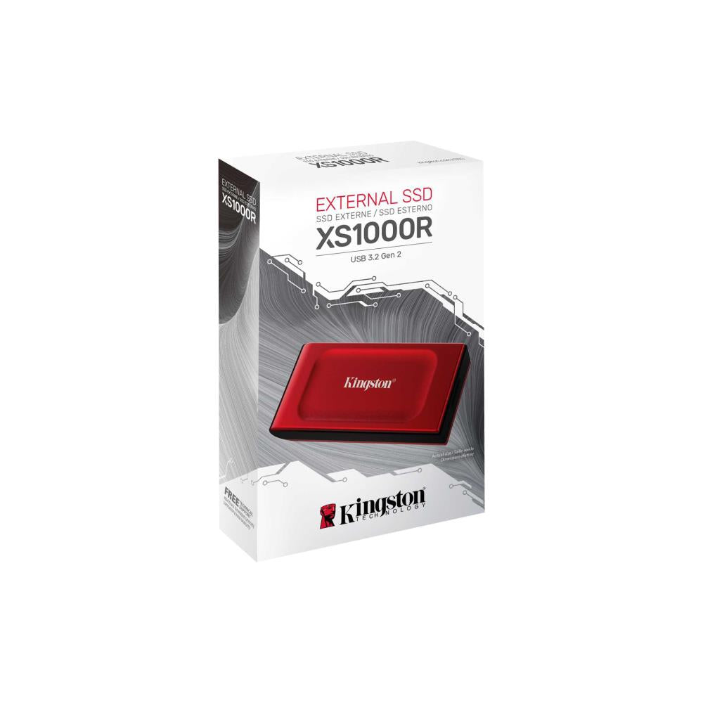 External SSD KINGSTON XS1000 2TB USB 3.2 Write speed 1000 MBytes/sec Read speed 1050 MBytes/sec SXS1000R/2000G