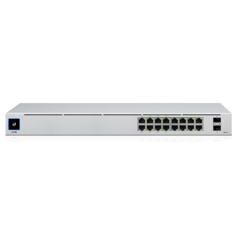 Switch UBIQUITI USW-16-POE Type L2 Desktop/pedestal Rack 16x10Base-T / 100Base-TX / 1000Base-T 2xSFP PoE ports 16 PoE+ ports 8 18 Watts USW-16-POE