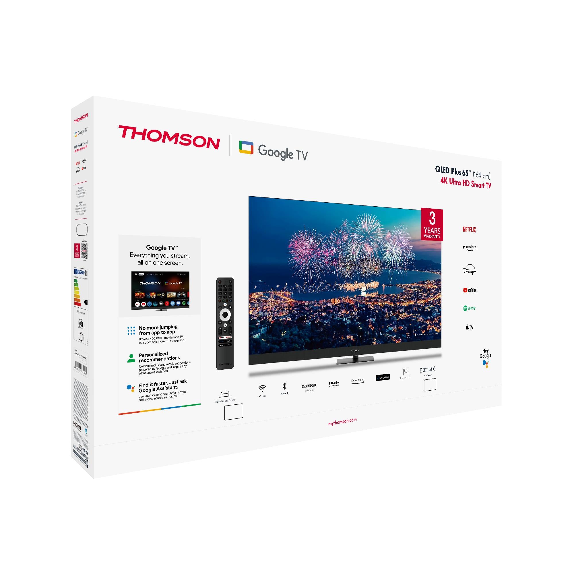 TV Set THOMSON 65 " 4K Ultra HD 3840 x 2160 pixels 16:9 QLED 65QG6C14