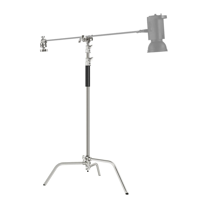 NEEWER SC320 320 cm Stainless Steel C-Frame Stand with Extension Arm - Image 2