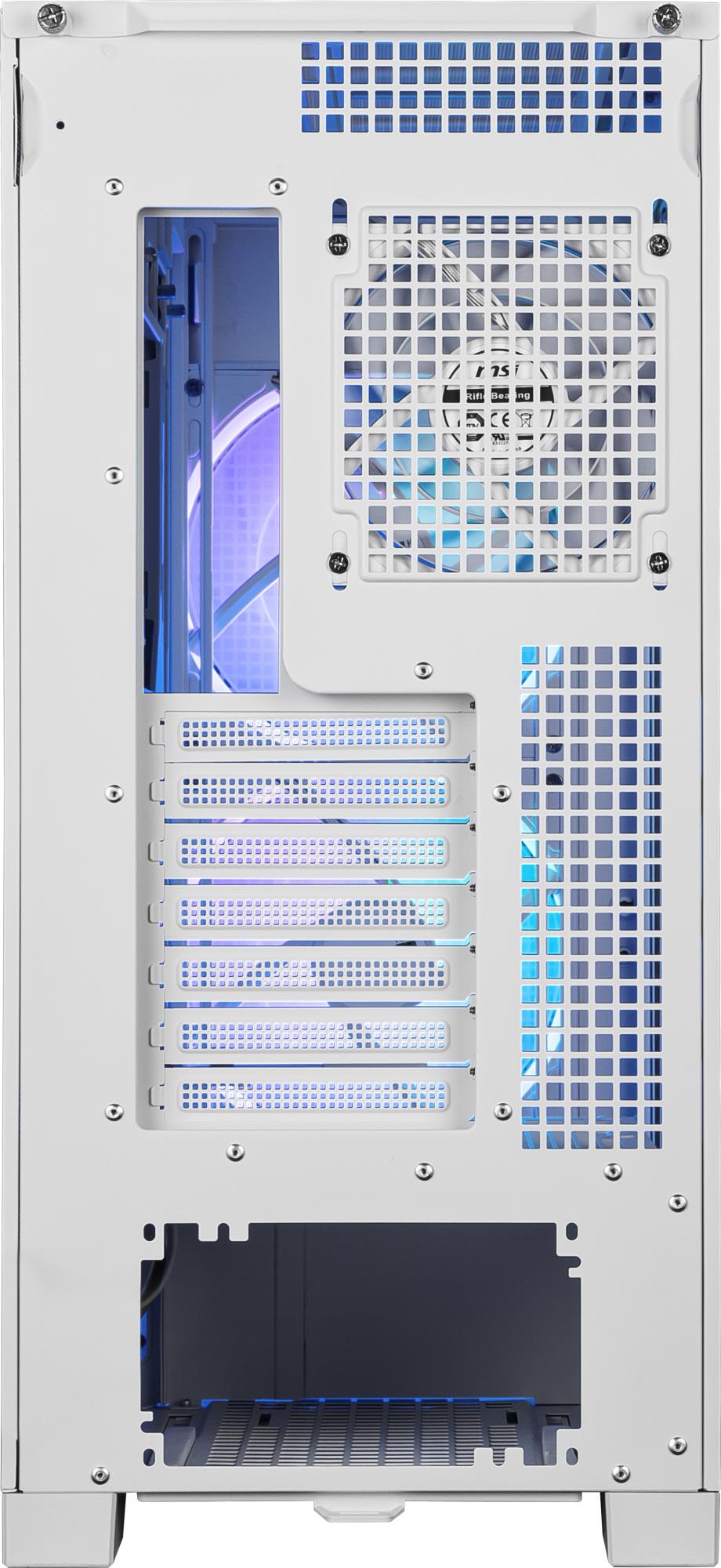 Case MSI ATX/micro ATX/Mini-ITX/EATX White Midi Tower PC VELOX300RAIRFLOWPZWH