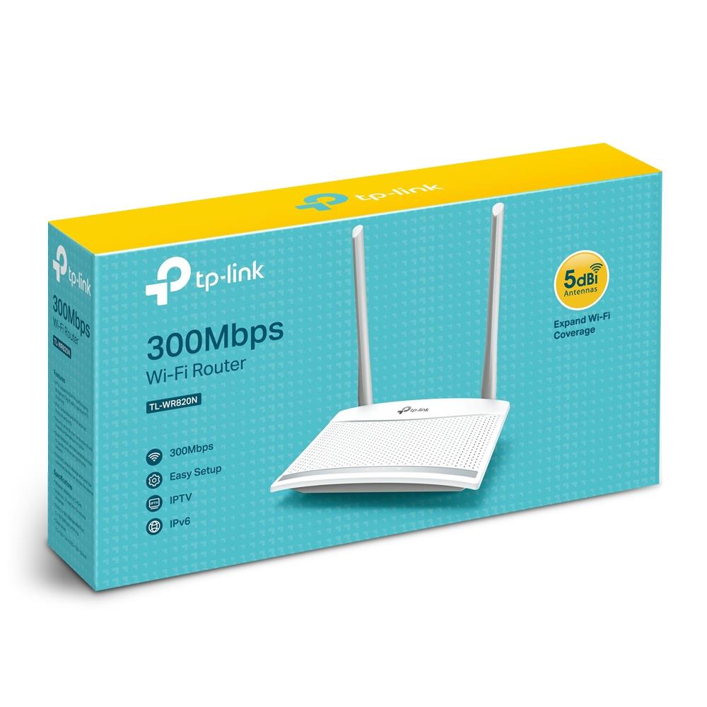 Wireless Router TP-LINK Wireless Router 300 Mbps IEEE 802.11b IEEE 802.11g IEEE 802.11n 1 WAN 2x10/100M Number of antennas 2 TL-WR820N