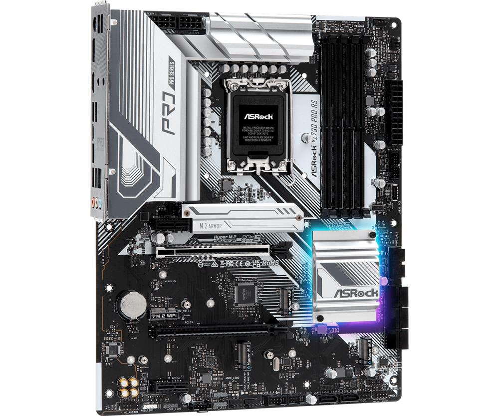 Mainboard ASROCK Intel Z790 LGA1700 ATX Memory DDR5 Memory slots 4 2xPCI-Express 3.0 1x 1xPCI-Express 4.0 16x 1xPCI-Express 5.0 16x 4xM.2 1xHDMI 1xDisplayPort 4xUSB 2.0 3xUSB 3.2 1xUSB-C 1xPS/2 1xRJ45 3xAudio port Z790PRORS