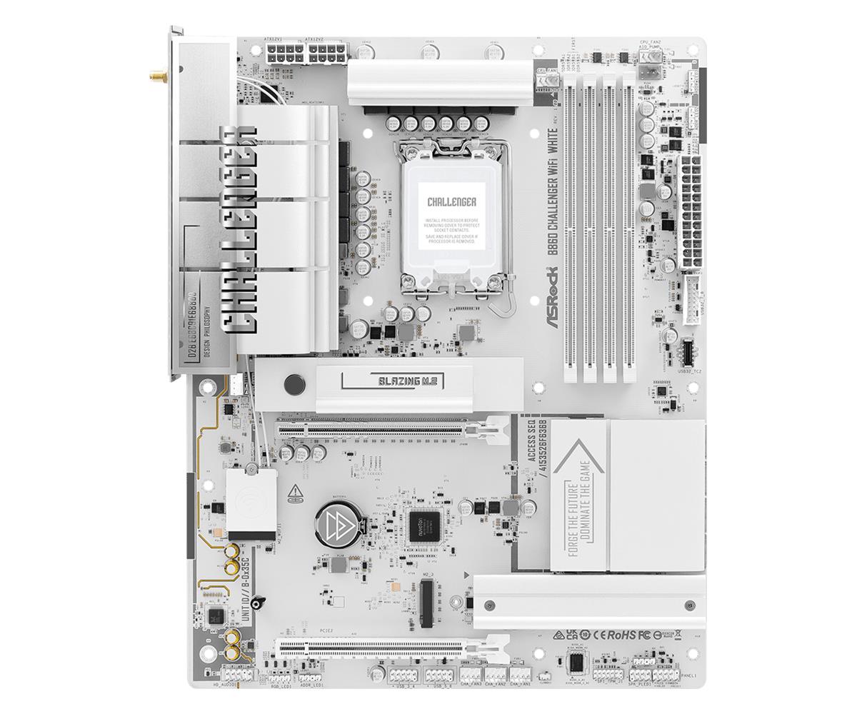 Mainboard ASROCK Intel B860 LGA 1851 (Socket V1) ATX RAM DDR5-SDRAM 4xSlots Wi-Fi Yes Bluetooth Yes 1xNumber of M.2 (M) slots B860CHALLENGERWIFIWH
