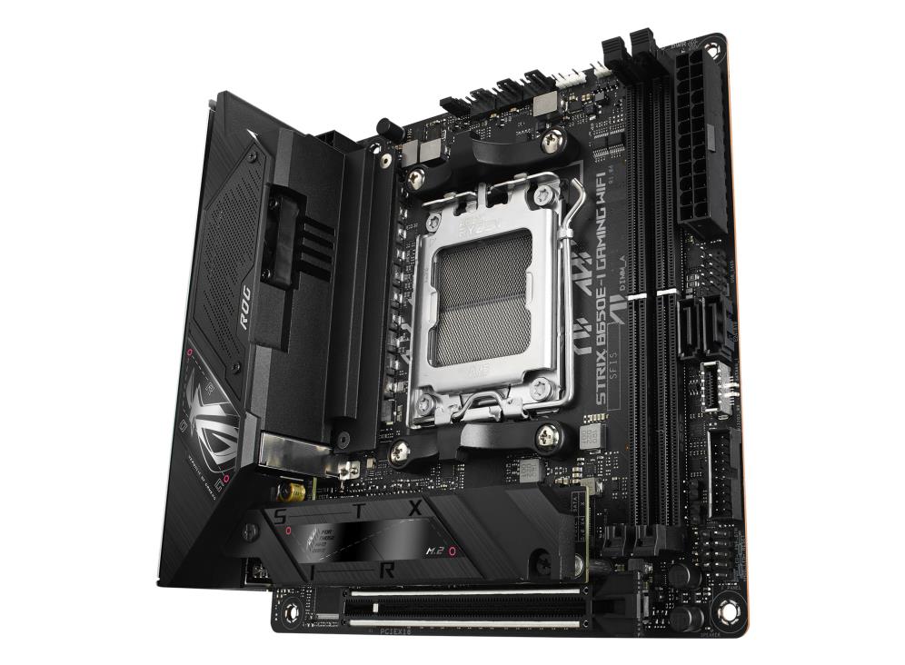 Mainboard ASUS AMD B650 SAM5 Mini-ITX Memory DDR5 Memory slots 2 1xPCI-Express 5.0 16x 2xM.2 1xHDMI 2xAudio-In 1xAudio-Out 2xUSB 2.0 4xUSB 3.2 2xUSB-C 1xOptical S/PDIF 1xRJ45 2xRF-Out STRIXB650E-IGAMINGWIFI
