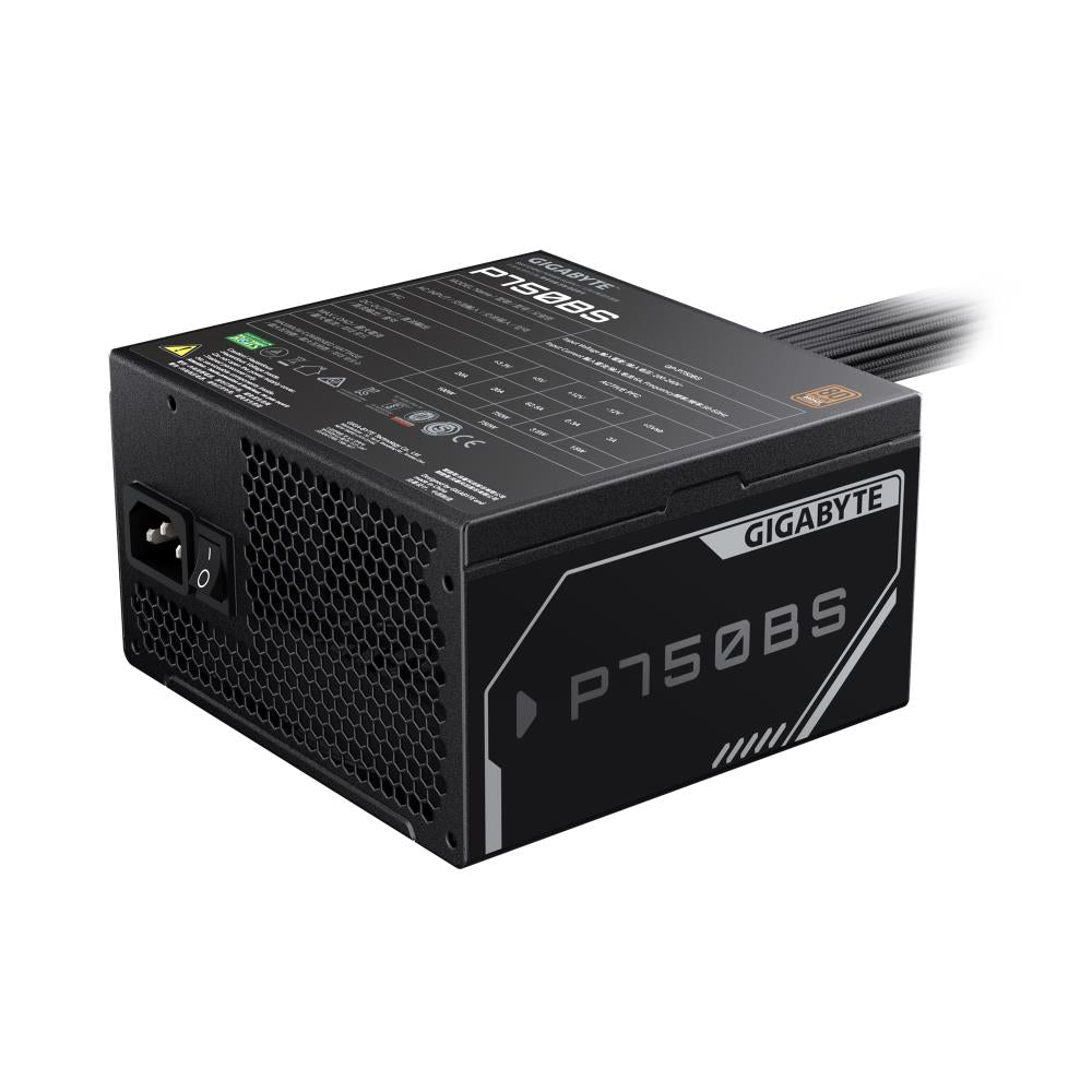 Power Supply GIGABYTE GP-P750BS 750 Watts Efficiency 80 PLUS BRONZE PFC Active MTBF 100000 hours GP-P750BS