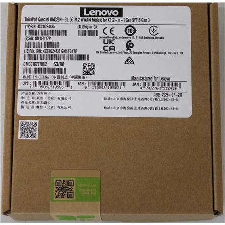 SALE OUT. Lenovo ThinkPad Quectel RM520N-GL 5G M.2 WWAN Module for X1 2-in-1 Gen 9/T16 Gen 3 | Lenovo Quectel RM520N-GL 