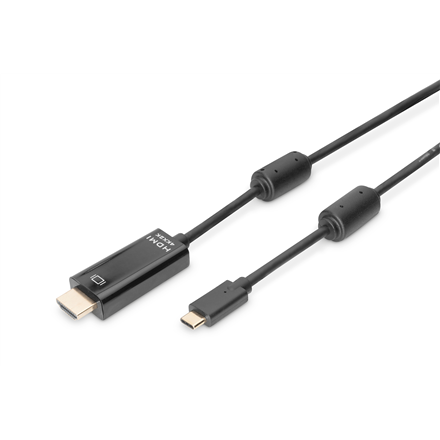 Digitus USB Type-C adapter cable, Type-C to HDMI A M/M, 2.0m, 4K/60Hz, 18GB, bl, gold | Digitus | USB Type-C adapter cab