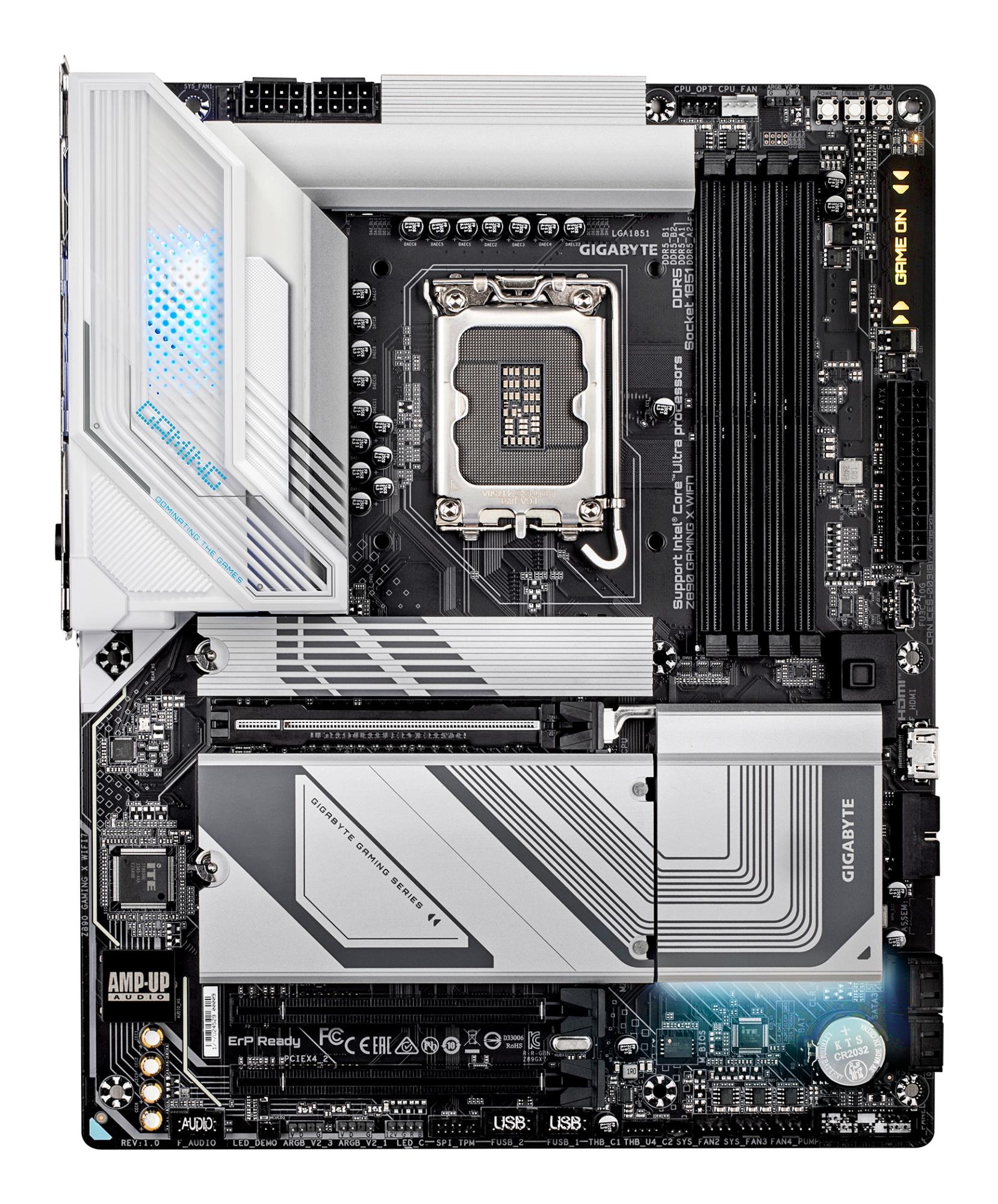 Mainboard GIGABYTE Intel Z890 LGA 1851 (Socket V1) ATX RAM DDR5-SDRAM 4xSlots Wi-Fi Yes Bluetooth Yes 1xPCI Express x16 slots 4xNumber of M.2 (M) slots Z890GAMINGXWIFI71.1