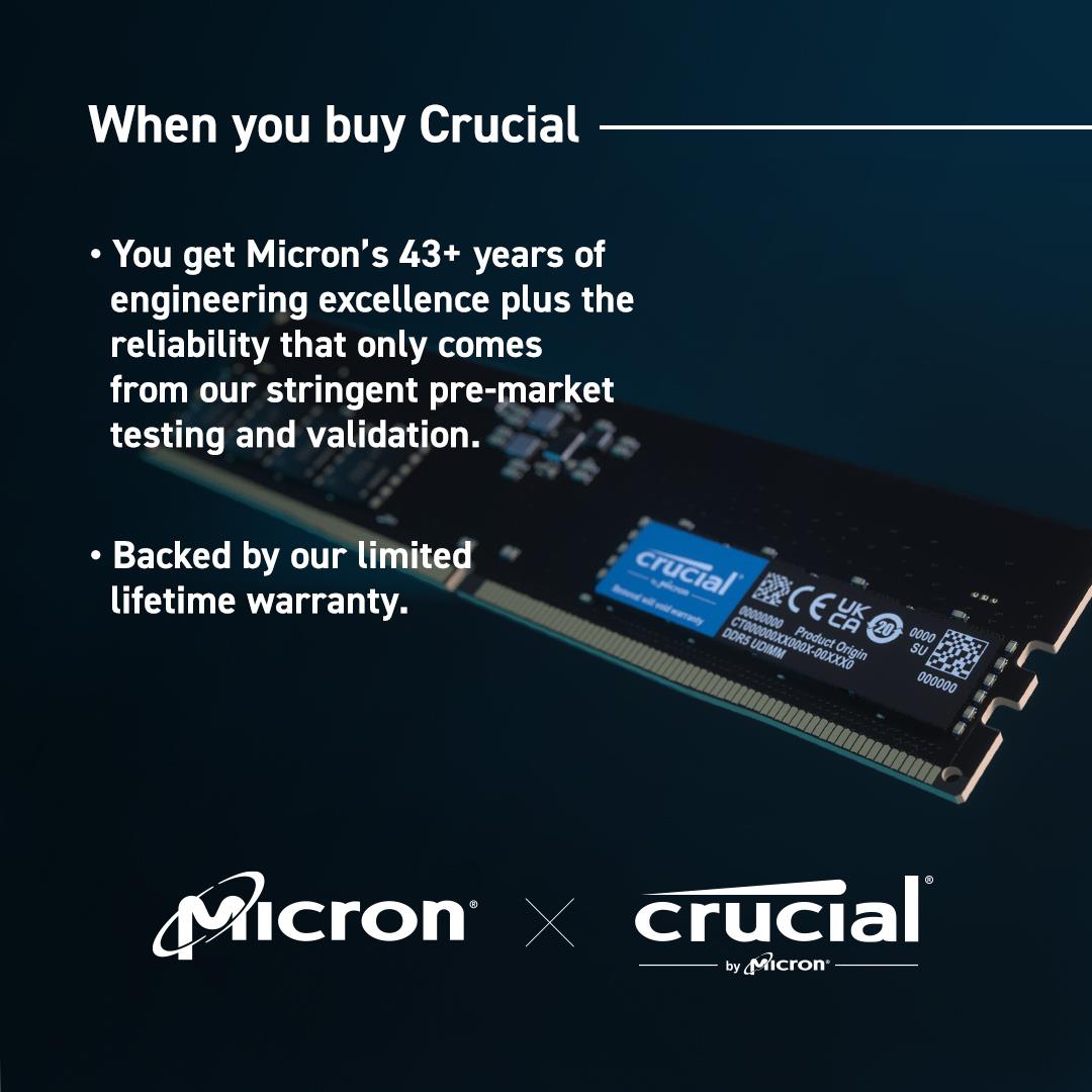 MEMORY DIMM 32GB DDR5-5600/KIT2 CT2K16G56C46U5 CRUCIAL