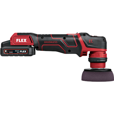 Flex The smart cordless polisher 12 V, rotary and random orbital free-running | PXE 80 12-EC/2.5 SET