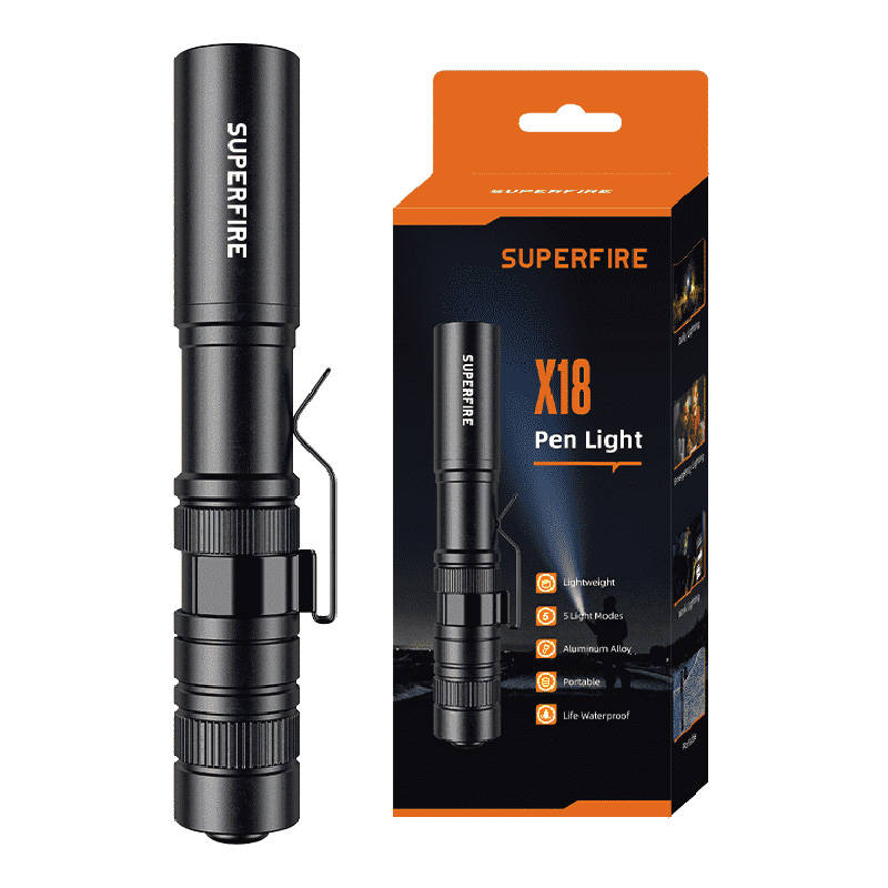 Superfire X18 flashlight, 55 lm, 5 W, 5 modes, 38 m - Image 1