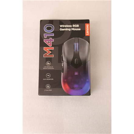 SALE OUT. Lenovo Gaming Mouse | M410 RGB | Wireless | 2.4 GHz | UNPACKED, DAMAGED PACKAGING