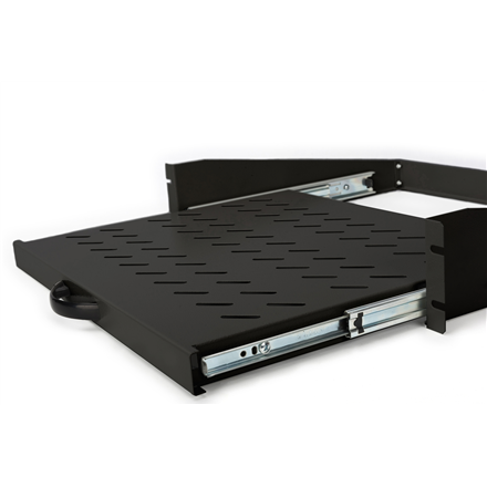 Digitus Extendible Shelf for fixed mounting on front 483 mm (19") profile rails | DN-19-TRAY-2-450-SW