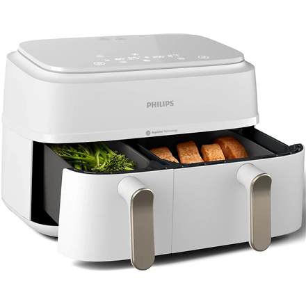 Philips Double basket Airfryer | NA353/10 3000 series | Power 2750 W | Capacity 9 L | Rapid Air Plus | White