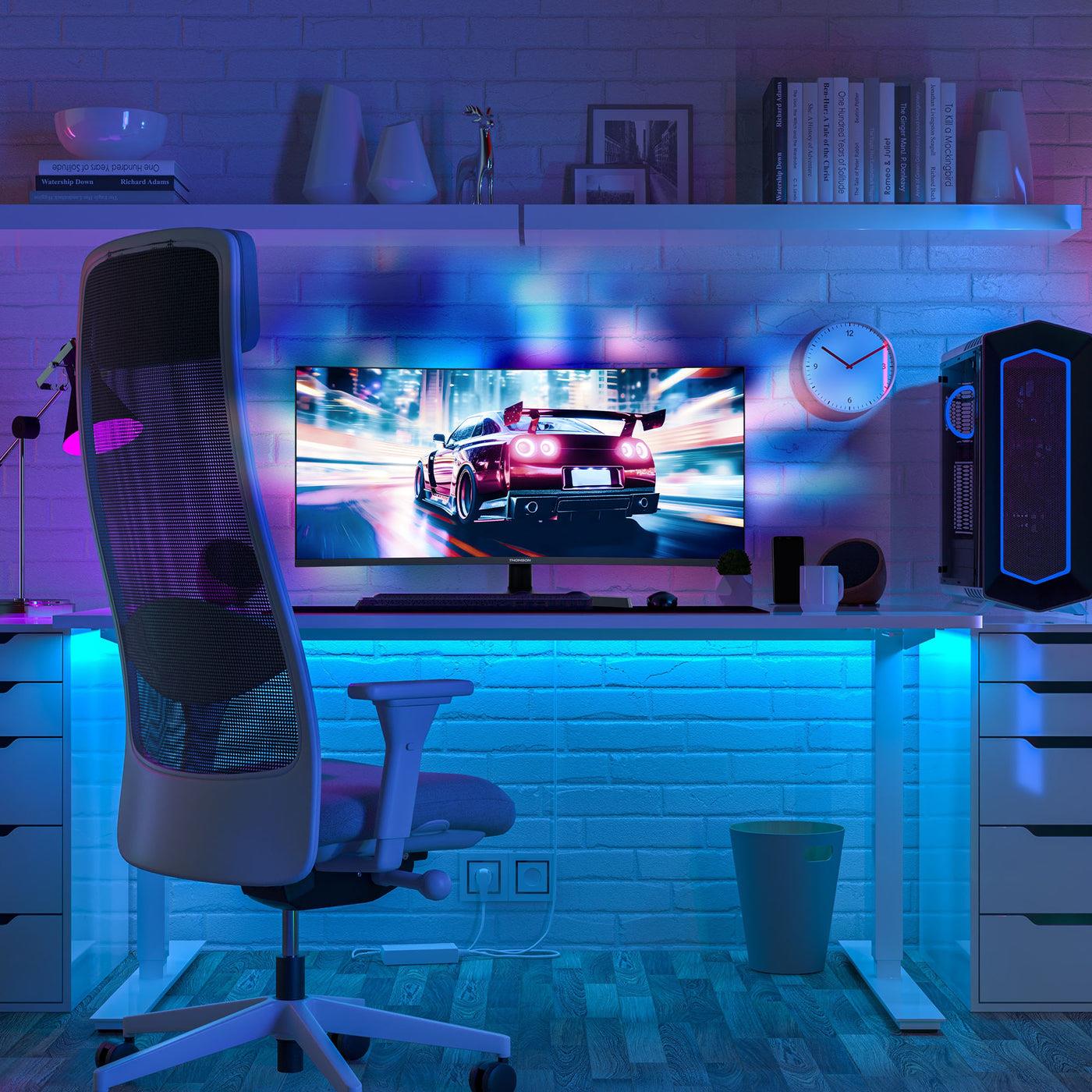 LCD Monitor THOMSON 34 " 3440 x 1440 pixels UltraWide Quad HD LCD Curved M34QG7Y14C