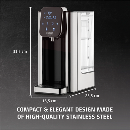 Caso HW 666 Inox | Turbo Hot Water Dispenser | Electric | 2200-2600 W | 2.7 L | Plastic/Stainless Steel | Stainless stee