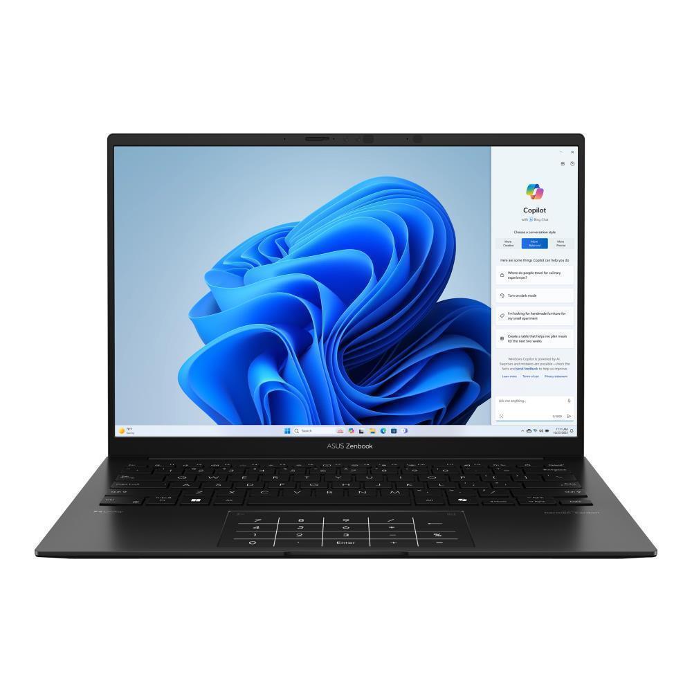 Notebook ASUS ZenBook Series 14 OLED UM3406KA-QD066W CPU AMD Ryzen AI 5 340 2000 MHz 14" 1920x1200 RAM 16GB LPDDR5x SSD 1TB AMD Radeon Graphics Integrated ENG NumberPad Windows 11 Home Black 1.2 kg 90NB14U1-M00LJ0