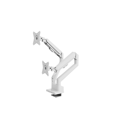 Arozzi Desk Mount | Neo Duo - Gas Spring Monitor Arm AZ-ALZARE-NEO-DUO-WT | Tilt, Swivel, Rotation | Maximum weight (cap