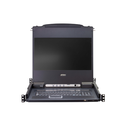 Aten | 8-Port PS/2-USB VGA 17" LCD KVM Switch with Daisy-Chain Port and USB Peripheral Support | CL5708M