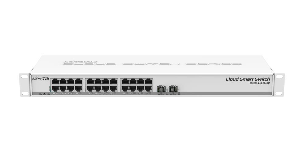 Switch MIKROTIK 24x10Base-T / 100Base-TX / 1000Base-T 2xSFP+ CSS326-24G-2S+RM