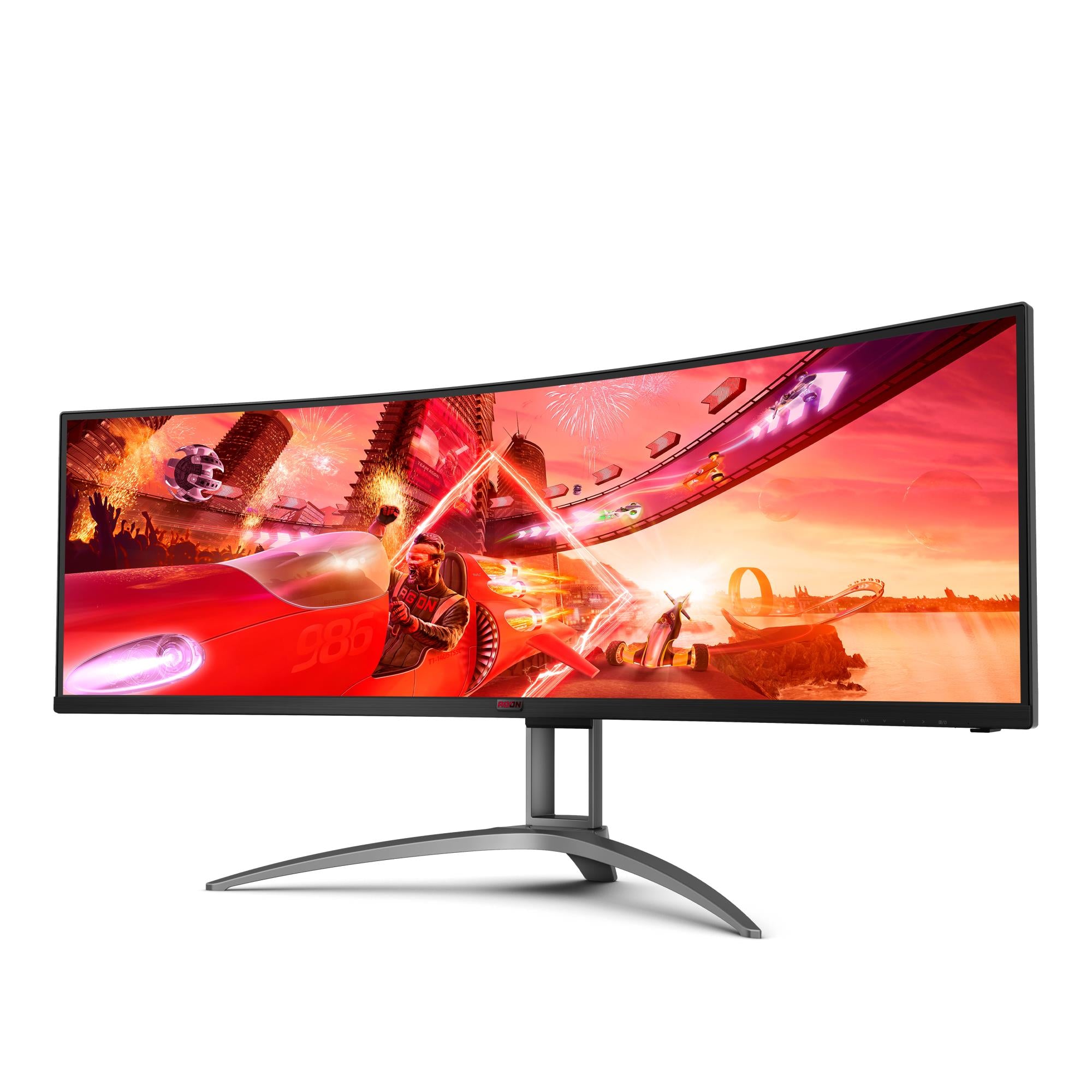 LCD Monitor AOC AG493UCX2 48.8" Gaming/Curved Panel VA 5120x1440 32:9 165Hz Matte 4 ms Speakers Swivel Height adjustable Tilt Colour Black AG493UCX2