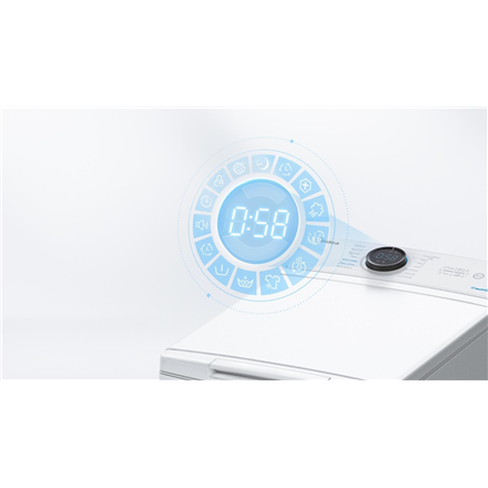 Midea | Washing Machine | MF100T60B/W-HR | Energy efficiency class A | Top loading | Washing capacity 6 kg | 1200 RPM | 