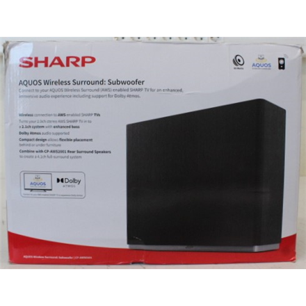 SALE OUT. Sharp AQUOS Wireless Surround Subwoofer | Sharp | AQUOS Surround Subwoofer | CP-AWS0101 | Wi-Fi | DAMAGED PACK