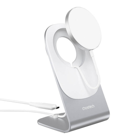 Ładowarka bezprzewodowa z uchwytem Choetech T518-F+H046, 15W (biała) - Product Image 1