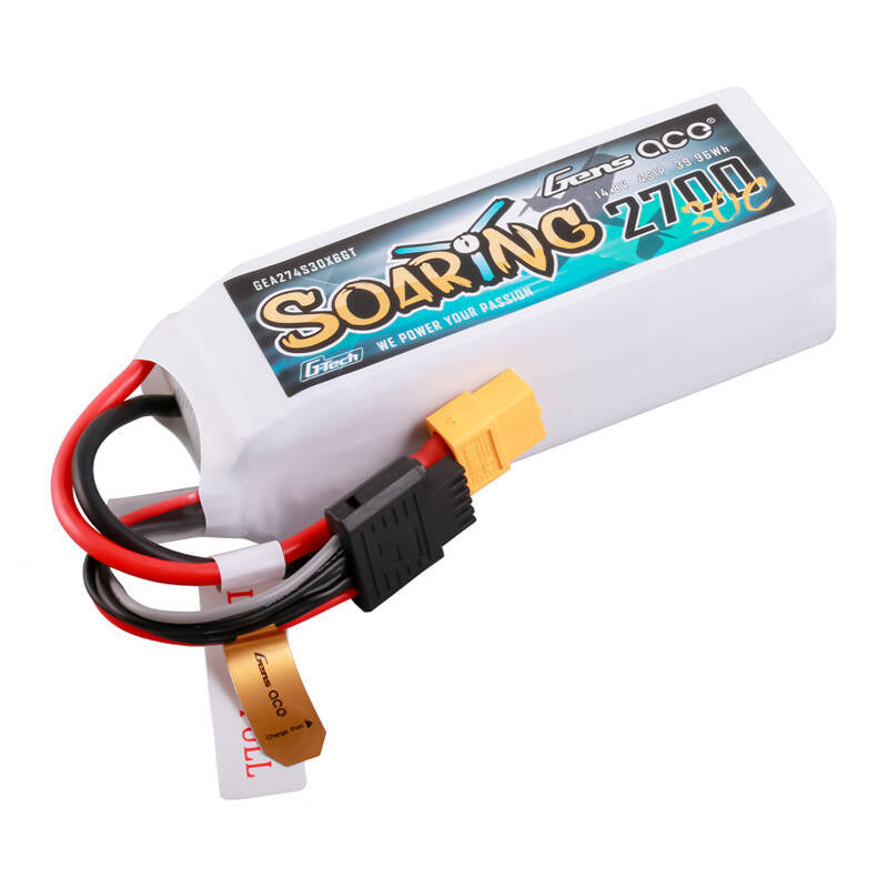 Gens ace G-Tech Soaring 2700mAh 14.8V 30C 4S1P LiPo XT60 - Product Image 2