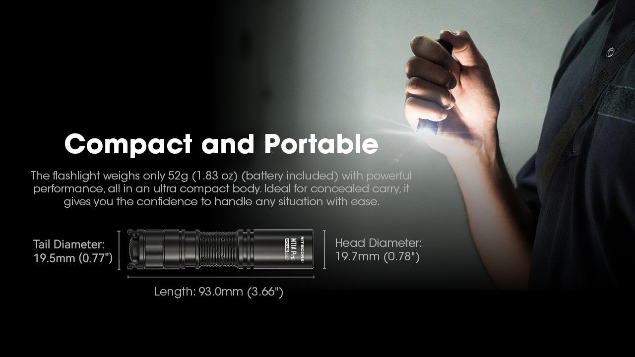 FLASHLIGHT MT SERIES/800 LUMENS MT1A PRO NITECORE