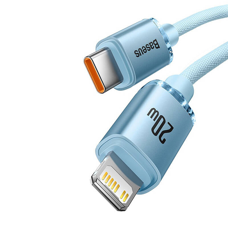 Kabel USB-C do iP Baseus Crystal Shine,  20W, 1.2m (niebieski) - Product Image 2