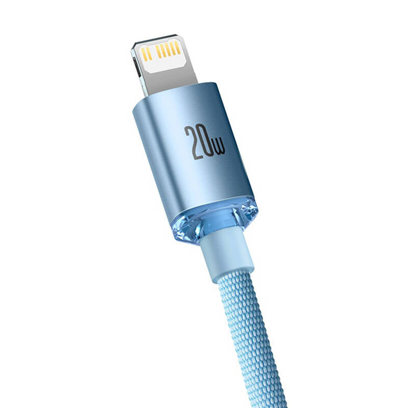 Kabel USB-C do iP Baseus Crystal Shine,  20W, 1.2m (niebieski) - Product Image 3