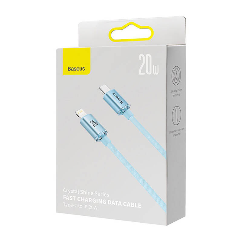 Kabel USB-C do iP Baseus Crystal Shine,  20W, 1.2m (niebieski) - Product Image 7