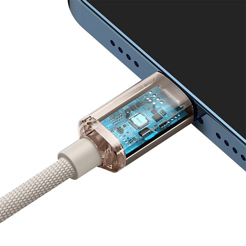 Kabel USB-C do iP Baseus Crystal Shine,  20W, 1.2m (różowy) - Product Image 4