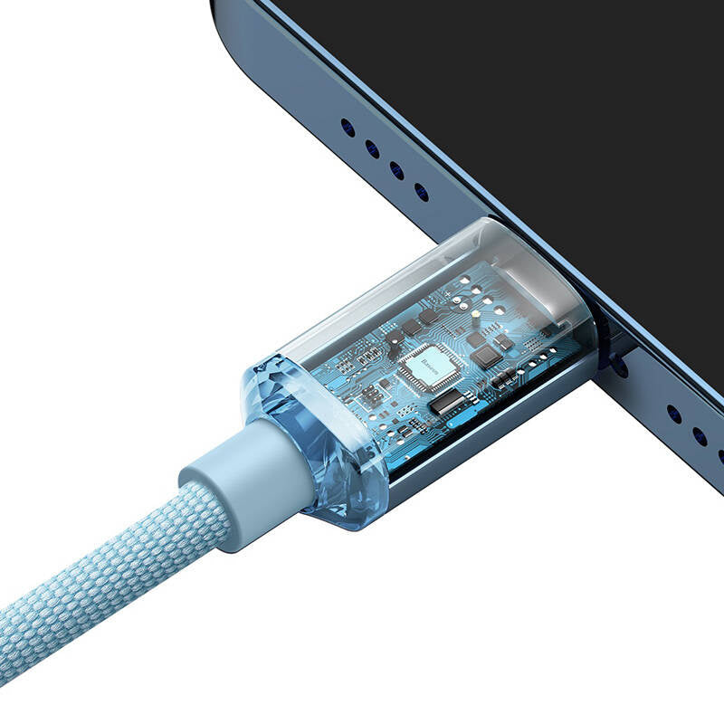 Kabel USB-C do iP Baseus Crystal Shine,  20W, 2m (niebieski) - Product Image 5