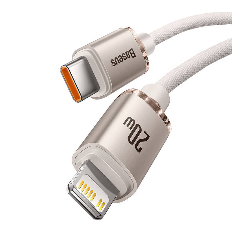 Kabel USB-C do iP Baseus Crystal Shine,  20W, 2m (różowy) - Product Image 2